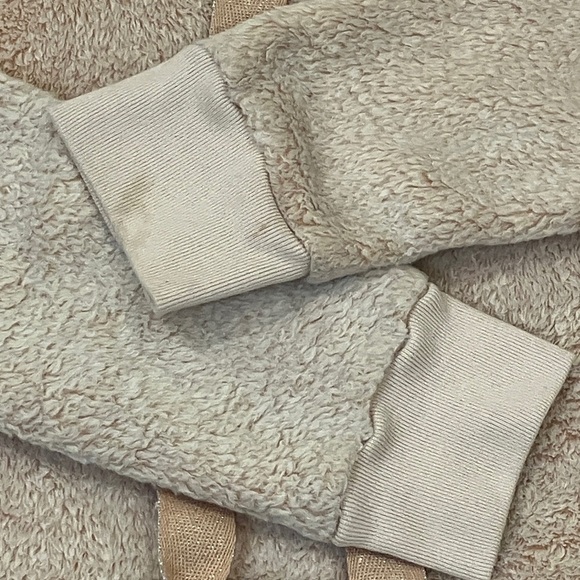 Women’s size small light pink / beige Denver Hayes Plush Hooded Sweatshirt Dress - Picture 11 of 16